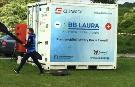 Bateriové uložiště.